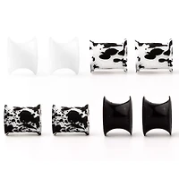 Multi-Pack Black Clear and White Tunnels - 4 Pair