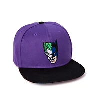 Batman and The Joker Face Split Snapback Hat