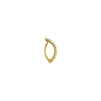 14K Gold-Plated Twist Hinged Hoop Belly Ring - 14 Gauge