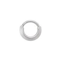 Silvertone Hinge Clip 3 Row Septum Ring - 16 Gauge