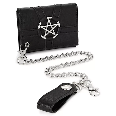Black Pentagram Chain Wallet