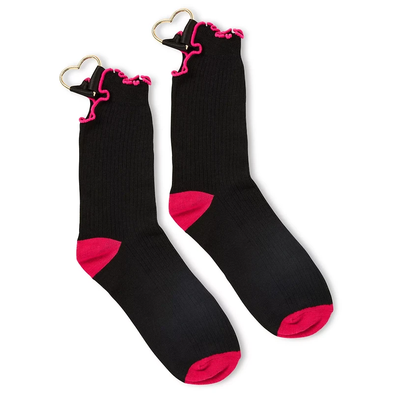 Heart Hardware Ruffle Crew Socks