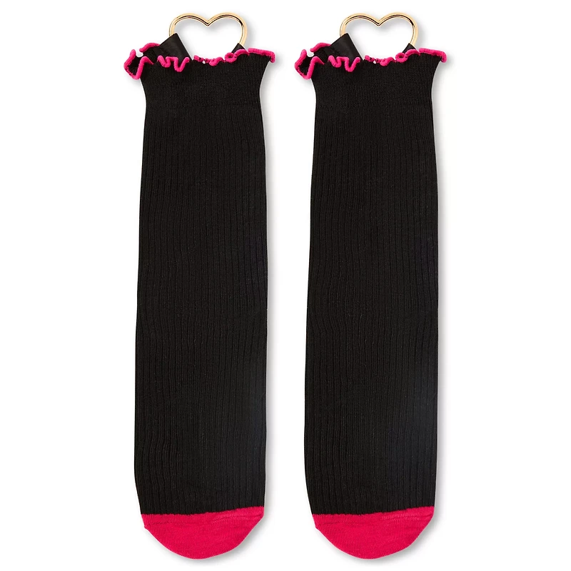Heart Hardware Ruffle Crew Socks