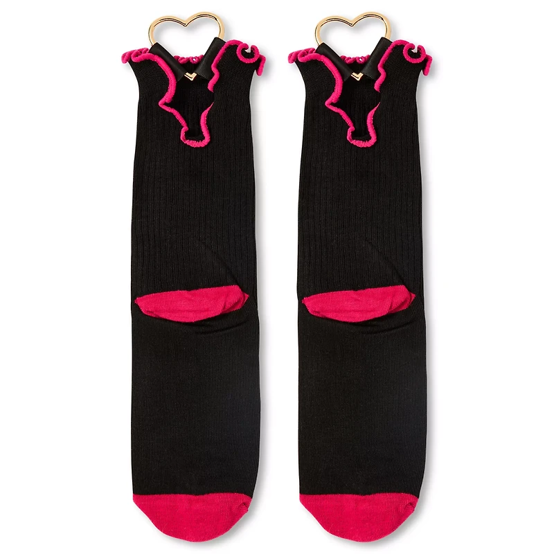 Heart Hardware Ruffle Crew Socks