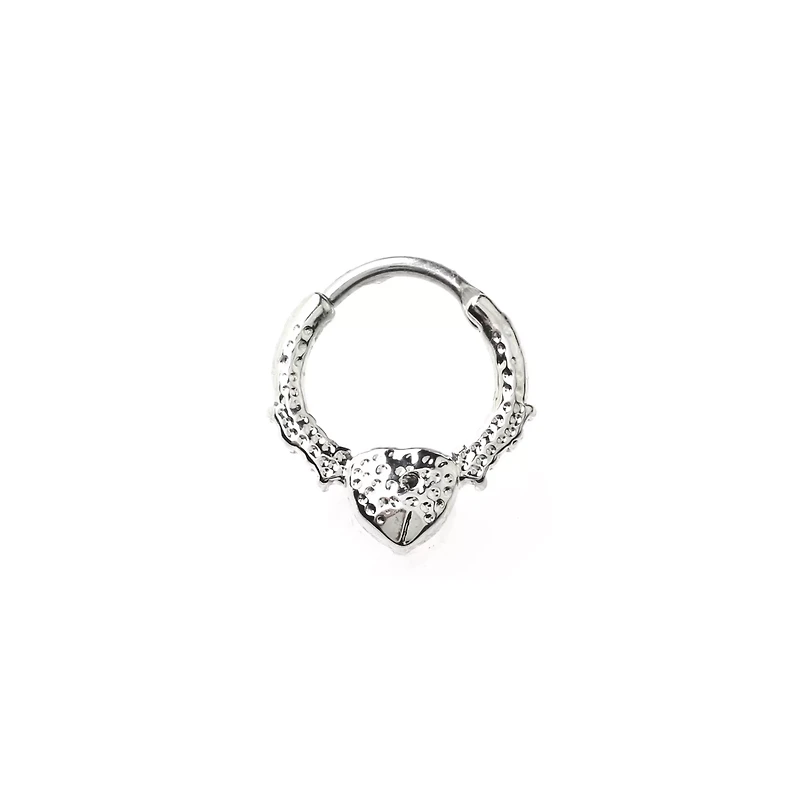 Pink Gem Septum Ring - 16 Gauge