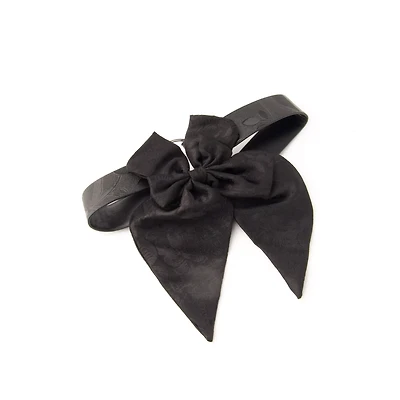 Black Oversized Bow Choker Necklace