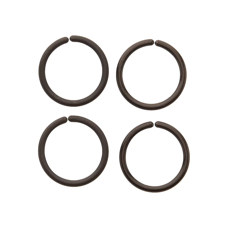 Multi-Pack Black Seamless Septum Rings 4 Pack - 16 Gauge