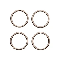 Multi-Pack Silvertone Seamless Hoop Nose Rings 4 Pack - 16 Gauge