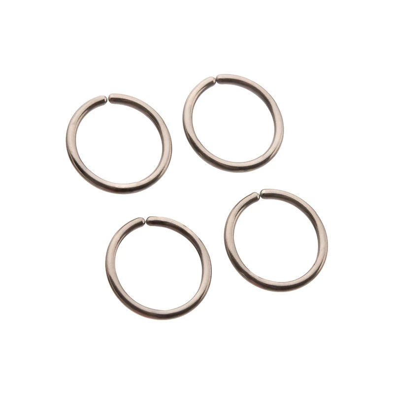Multi-Pack Silvertone Seamless Hoop Nose Rings 4 Pack - 16 Gauge