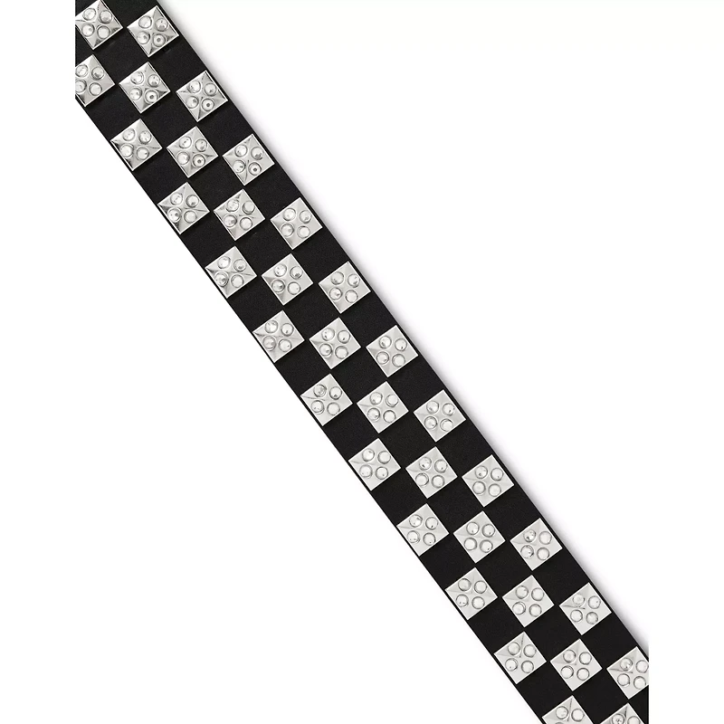 Black and Silver Rhinestone Studded Belt