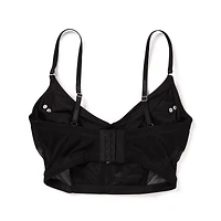 Black Pleather Zipper Bralette