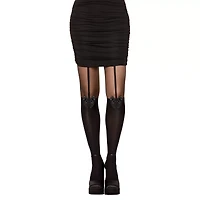 Black Sheer Bow Stockings