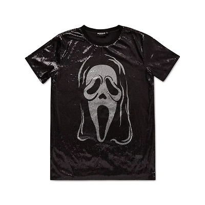 Ghost Face Sequin T Shirt Dress