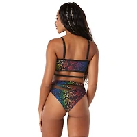 Rainbow Leaf Mesh Bralette