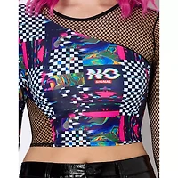 Racing Glitch Mesh Bralette