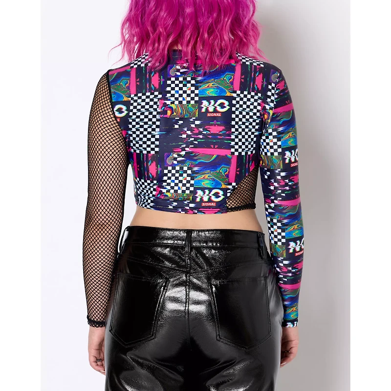 Racing Glitch Mesh Bralette