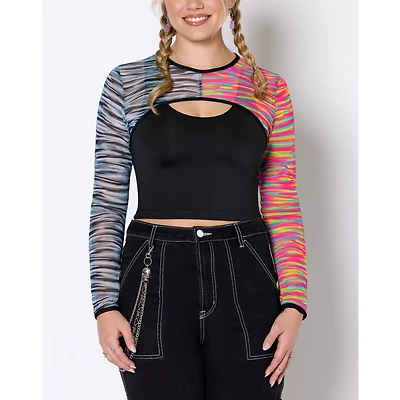 Long Sleeve Rainbow Rave Shrug