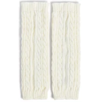 White Lace-Up Leg Warmers