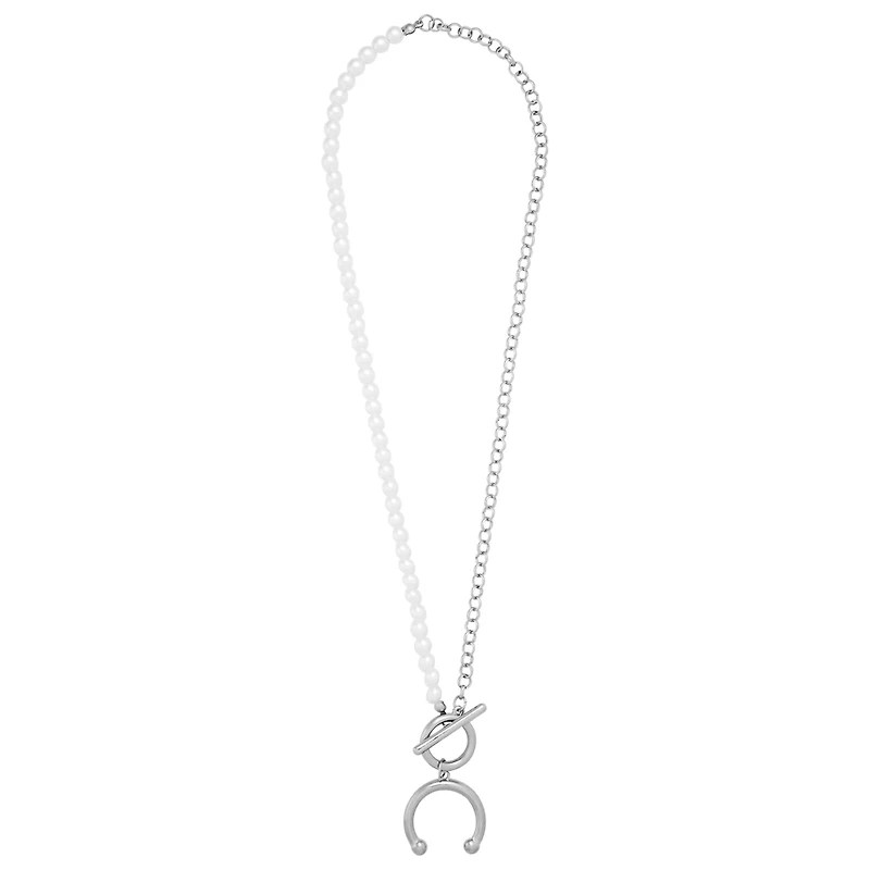 Kayla Malecc Pearl Horseshoe Necklace