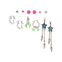 Kayla Malecc Multi-Pack Spiked Star Heart Earrings - 6 Pairs