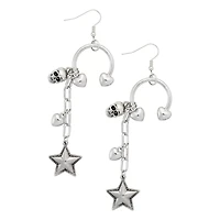 Kayla Malecc Horseshoe Skull Dangle Earrings