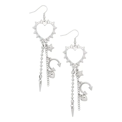Kayla Malecc Heart Drape Dangle Earrings
