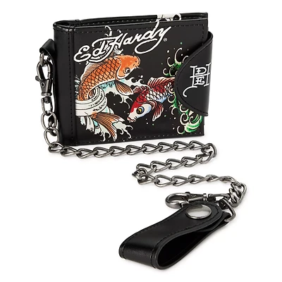 Ed Hardy Koi Fish Chain Wallet