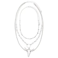Triple Row Barbed Wire Bull Chain Necklace