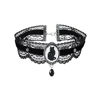 Black Cat Lace Choker Necklace