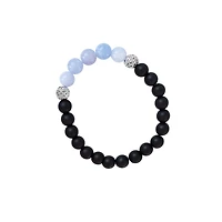 Blue Agate Stone Beaded Bracelet