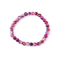 Amethyst Effect Beaded Bracelet
