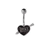 Brat Heart Belly Ring - 14 Gauge