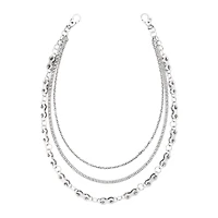 Silver Bike Chain Layered Wallet Chain