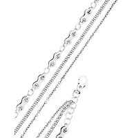 Silver Bike Chain Layered Wallet Chain