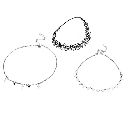 Multi-Pack Cross and Heart Charm Bracelets - 3 Pack