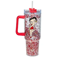 Betty Boop Glitter Travel Tumbler with Straw - 40 oz.