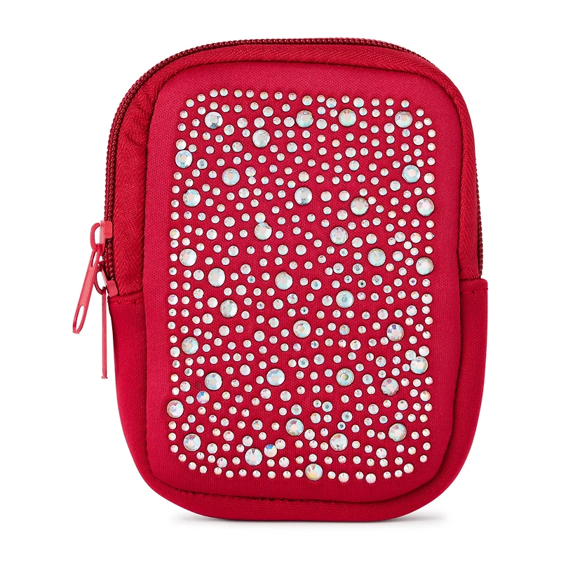Red Rhinestone Tumbler Pouch