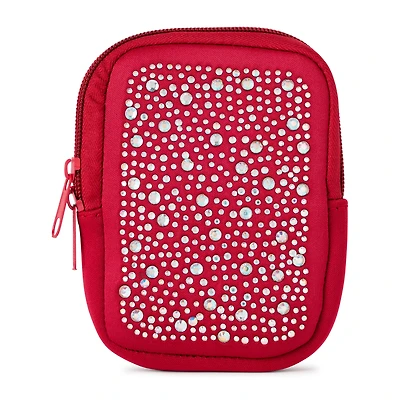 Red Rhinestone Tumbler Pouch