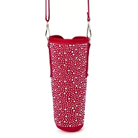 Red Rhinestone Tumbler Sling Bag