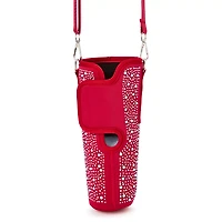 Red Rhinestone Tumbler Sling Bag