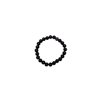 Purple Marble and Black Long Distance Beaded Bracelets - 2 Pack