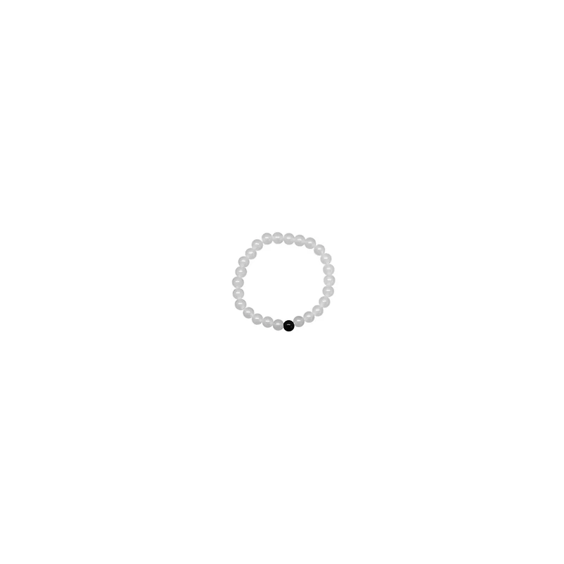 Clear and Black Long Distance Beaded Bracelets – 2 Pack