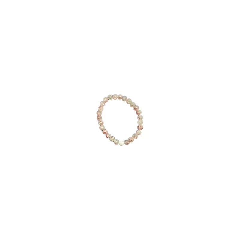 Clear Pink and White Long Distance Beaded Bracelets – 2 Pack