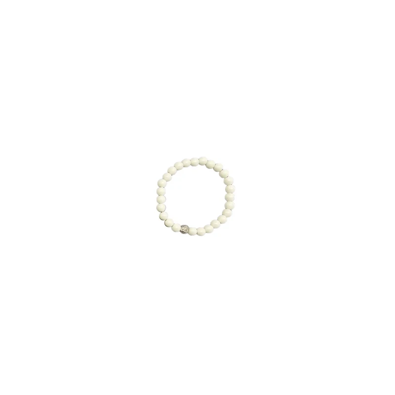 Clear Pink and White Long Distance Beaded Bracelets – 2 Pack