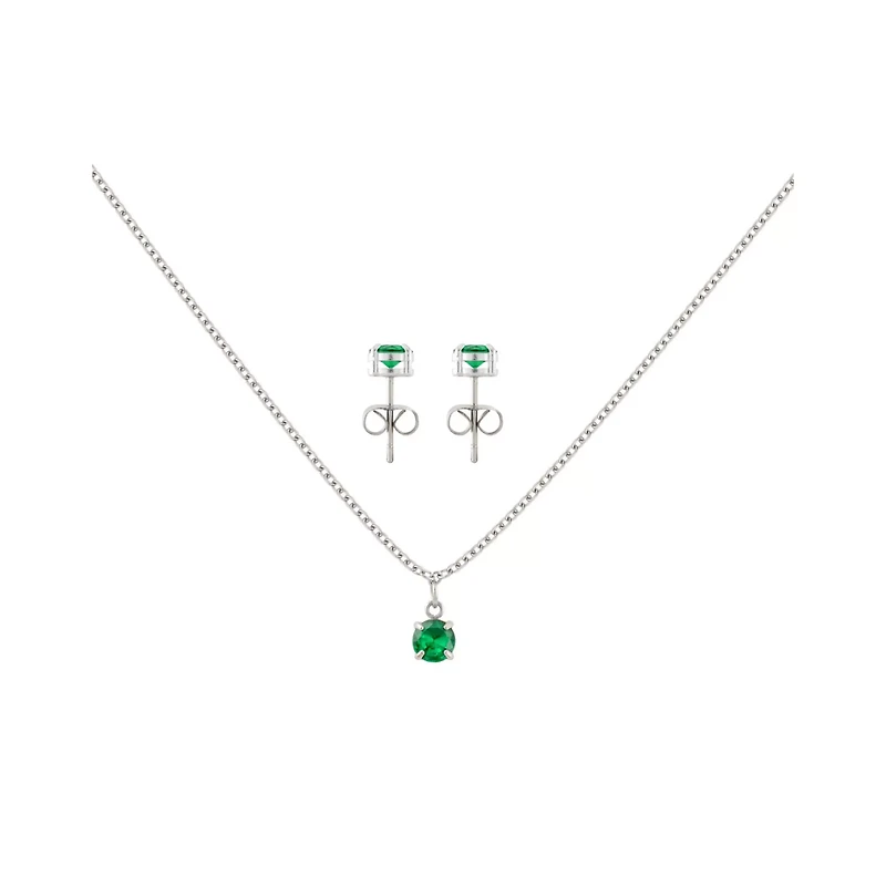 May Birthstone Necklace and Earring Set
