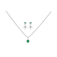 May Birthstone Necklace and Earring Set