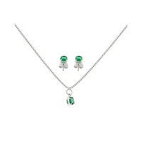 May Birthstone Necklace and Earring Set