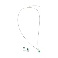 May Birthstone Necklace and Earring Set