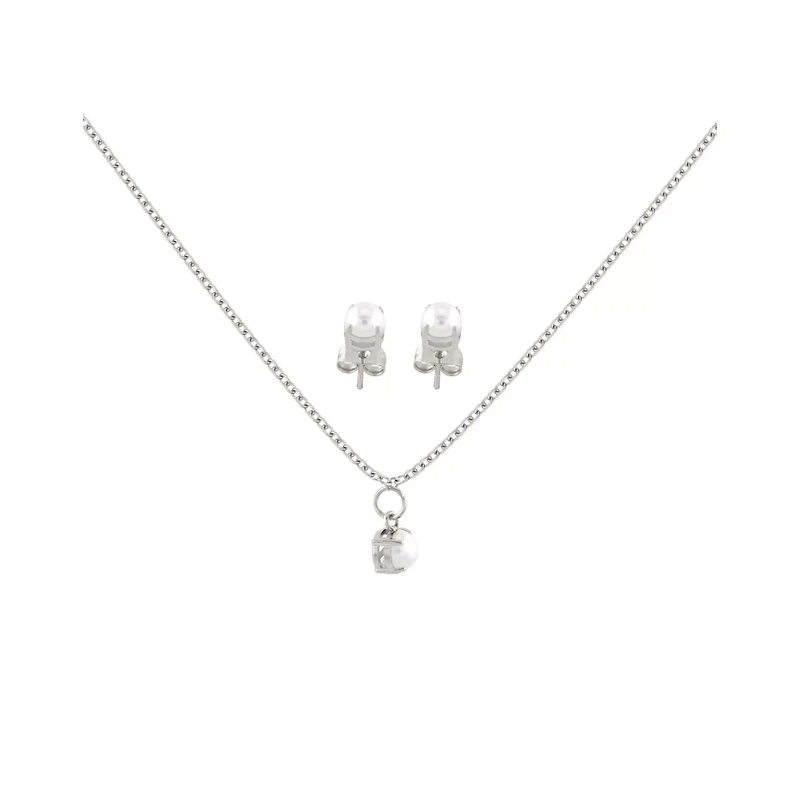 June Birthstone Necklace and Stud Earring Set