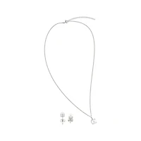 June Birthstone Necklace and Stud Earring Set